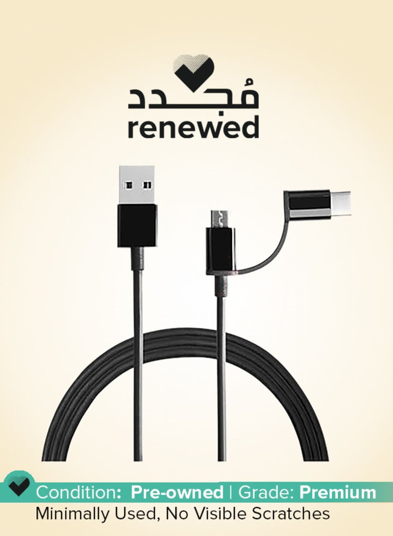 M I Renewed - 2 In 1 USB Cable 100cm - Image 1